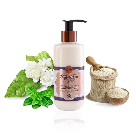 ERB Eastern Treat Shower and Bath Cream (230 ml) Made from Rice Cream, Jasmine & Mint