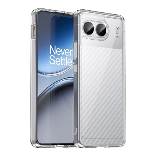 SHIEID Przezroczyste etui do OnePlus Nord 4, twardy PC i miękki TPU, odporne na wstrząsy, smukłe, cienkie etui na telefon OnePlus Nord 4, przezroczyste