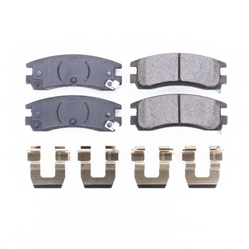 Image of PowerStop Rear Brake Pads for Buick LeSabre 2000-05 |Park Avenue 1997-05 |Regal 1994-96 |Riviera 1992-93 |Riviera 1995-99 |DeVille 1997-05 - Z17 Ceramic Brake Pads with Installation Hardware, 17-714
