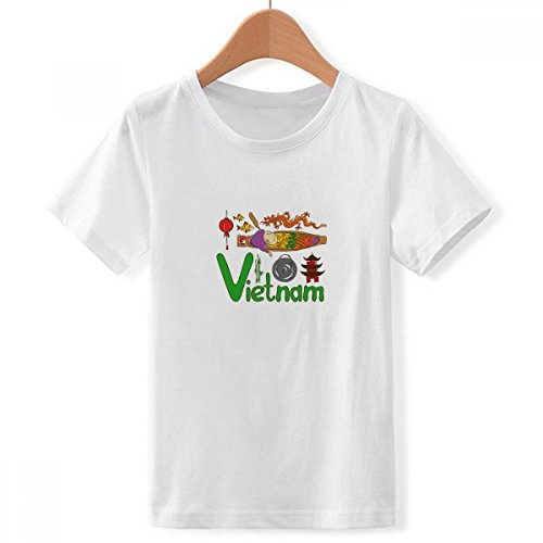 T-shirt Vietnam blanc pour garçon fini les vêtements ternes sans style