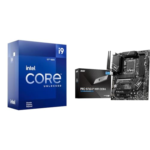Image of Intel Core i9-12900KF Gaming Desktop Processor + MSI PRO B760-P WiFi DDR4 ProSeries Motherboard