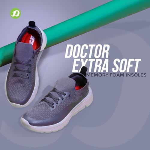 Image of DOCTOR EXTRA SOFT Men's Lightweight Sports Shoes Memory Foam Cushioned Insole | Running Walking Gym Training Jogging Athletics | Comfortable & Stylish| Casual Slipon Sneaker Gent's Boy's DR-2006