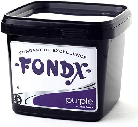 FONDX Fondant, Vanilla Flavor, Purple, 2 lb