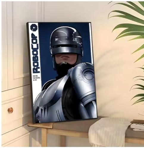Tableau Robocop sur toile sans cadre 50x70 cm pour déco salon contemporain