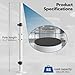 WORLDLIFT Steel Extra Tall Center Pole for Monitor Arm Mount,31.9 inches Sturdy Monitor Stand C Clamp/Grommet Pole only,White