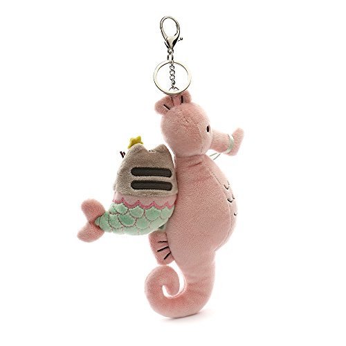 Gund Pusheen Mermaid And Seahorse Magical Kitties Plush Deluxe Keychain Clip, Multicolor, 8.5", Pink #TOP1