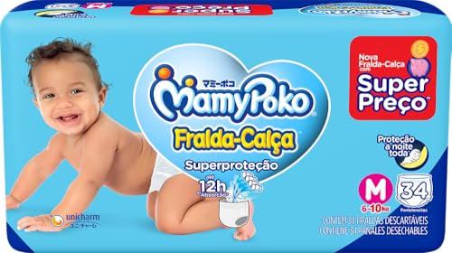 MamyPoko Fralda-Calça Superproteção M 34 Unidades