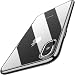 TOZO for iPhone X Case, Crystal Clear Soft TPU Gel Skin Ultra-Thin [Slim Fit] Transparent Flexible Premium Cover [Wireless Charger Compatible] for iPhone 10 / X [Space Black Plating Edge]
