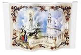 KUSTOM ART Santino Ornament in Buchform Maria Madonna von Fatima Druck auf Holz 10 x 7 cm