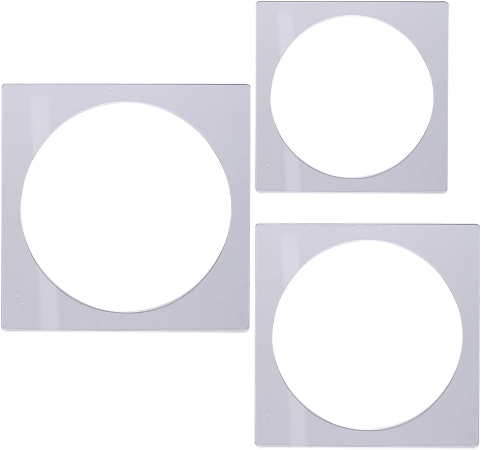 Cake Mold Set 3Pcs Acrylic Layer Cake Decorating Tools with Frosting Scraper Plates for Home Baking Pancakes Desserts