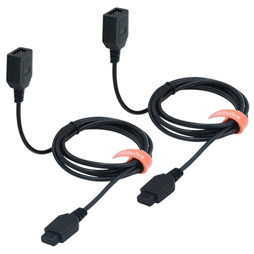 YEZriler 9 Câble d'extension de contrôleur d'épingle pour Sega MD, Consoles de jeu rétro classiques AV 620, HD 621, HD 821, Câble d'extension de jeu de jeux vidéo filaire 5.97FT - paquet de 2