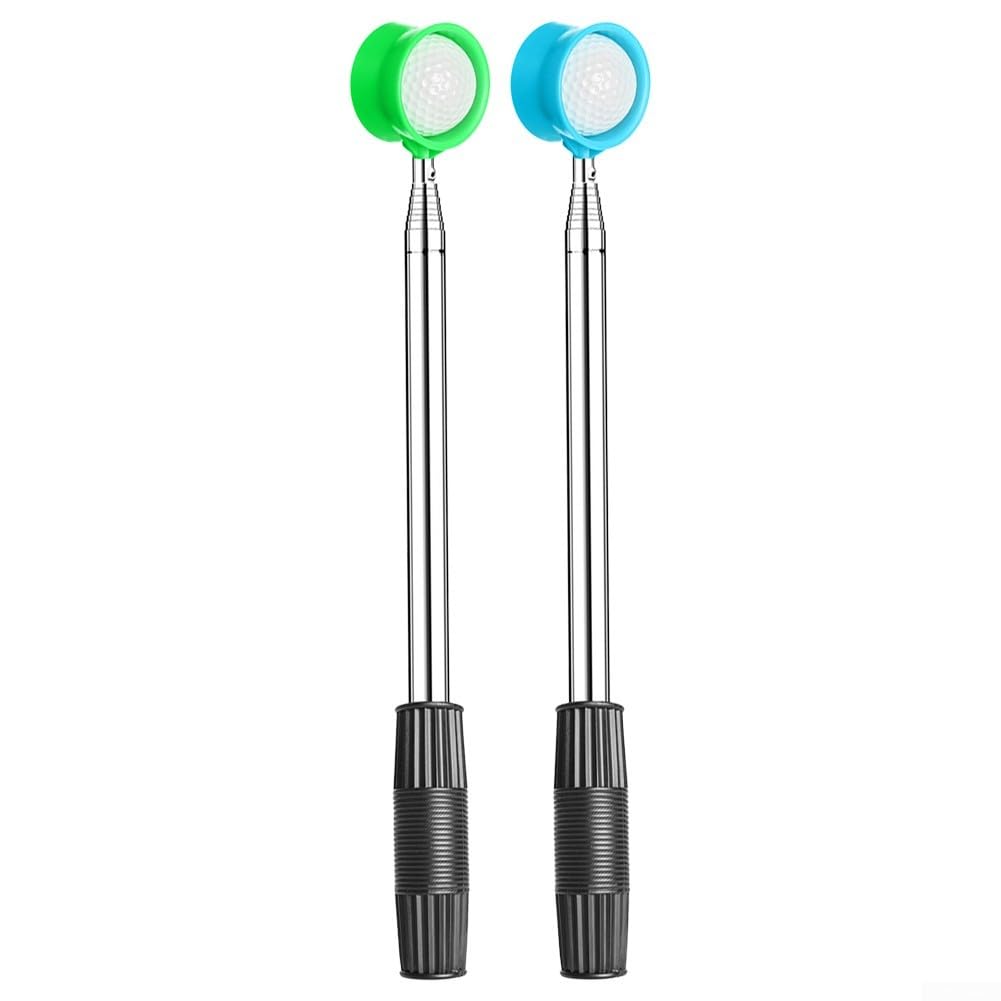 For Water Rescue Golf Ball Retriever en acier inoxydable, design télescopique pour une utilisation facile (vert, 3,7 m)