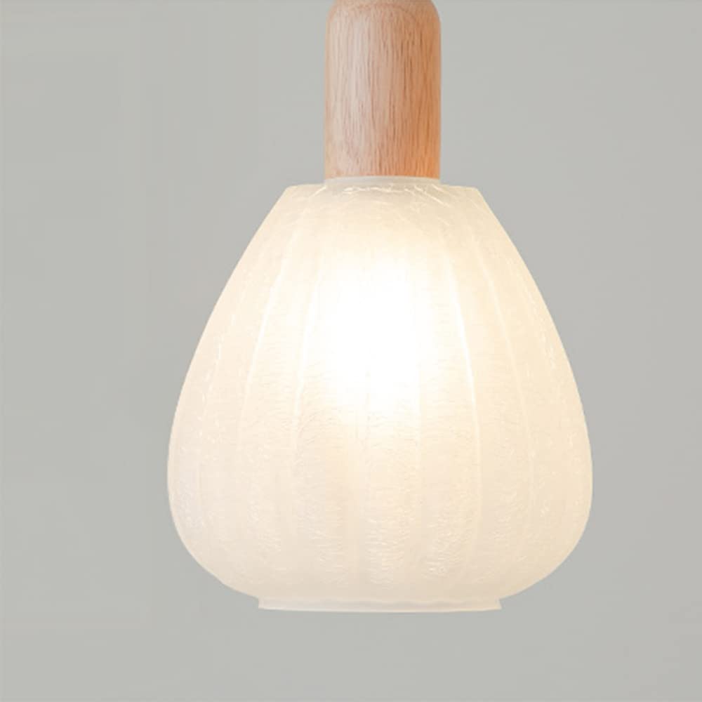 Lámpara colgante E27 de madera nórdica para mesita de noche y pasillo