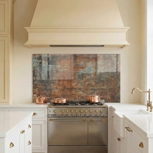 Protector para Cocina de Vidrio Templado, Salpicadera de Pared Rectangular Colorida con Montaje de Silicona y Cinta Doble miniatura 4