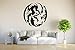 INDIGOS UG - WANDTATTOO Wandsticker Wandaufkleber - Yin Yang Drache - schwarz - 96x95 cm