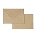 Juvale A6 V-Flap Brown Envelopes - Durable 120 GSM A6 Craft Envelopes - Secure V-Flap Closure for Wedding Invitation - Suitable for Shower Invitation - 4.25 x 6.25 in, Pack of 50