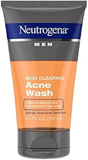 Neutrogena Men Skin Clearing Daily Acne Face Wash with Salicylic Acid Acne Treatment