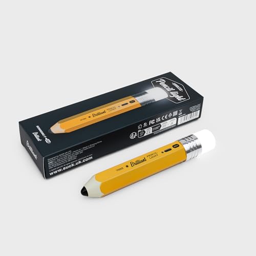 Image of Suck UK - Pencil Light | Table Lamp & Rechargeable Lamp | Desk Accessories & Desk Lamps Office | Cordless Lamp & Bedside Table Lamp | Tables for Bedroom & Office Accessories | Yellow
