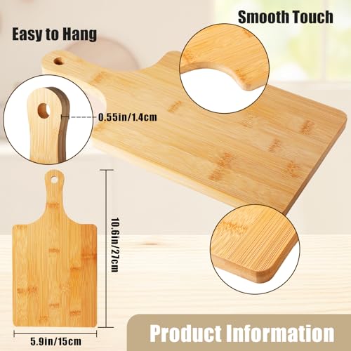 Juego de 10 tablas de cortar de madera con mango miniatura 2