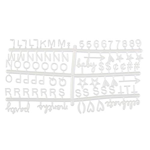 veeu Filz Letter Board als Fotoclips für austauschbare Buchstabenbrett Message Board Buchstaben Weiß minimalistisch