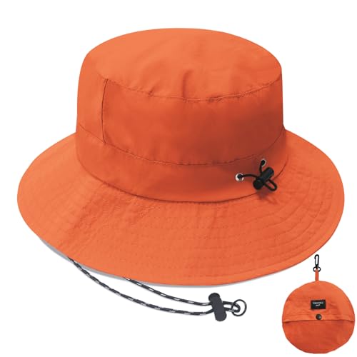 Image of PFFY Waterproof Bucket Hat Rain Quick Dry Hats for Men Women Packable Sun Hat for Fishing Hiking Outdoors