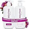Routine Wellness Anti-Thinning Shampoo and Conditioner Set for Thinning Hair – Biotin DHT Blocker Women & Men – Color Safe Shampoo for Hair Loss & Healthier Hair – Rose Hips (Pack of 2)