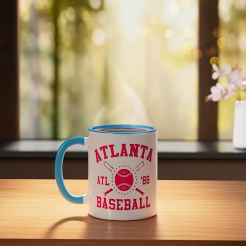 Taza de cerámica Atlanta Baseball vintage 11 oz miniatura 3