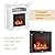 GOFLAME 32" Electric Fireplace with Mantel and Remote Control, Freestanding Mantel Fireplace Heater with 3 Flame Brightness, Thermostat, 6H Timer, Overheat Protection, CSA Certified, 1400W (White)