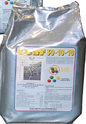 Vialca Leaf CONCIME 30-10-10 kg. 2 Concime NPK (Azoto Fosforo e Potassio) Fertilizzante CONCIME fogliare e idrosolubile per Tutti i Tipi di Piante ORTO E Giardino