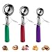 Cookie Scoop Set, Ice Cream Scoop Set, 3 PCS Ice Cream Scoops Trigger Include Large Medium Small Size Cookie Scoop, Polishing Stainless Steel 18/8 Melon Scooper - Elegant Package