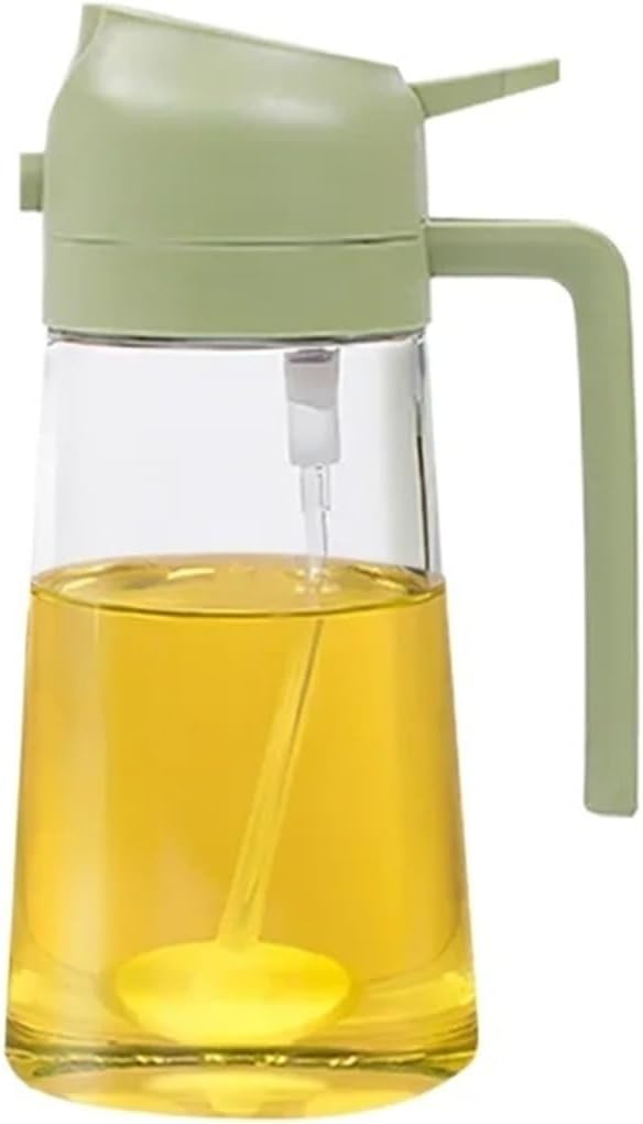 Oil Spray Bottle - Reusable Food Grade Cooking Dispenser for Oil and Vinegar Mist, Kitchen Accessory(Green)