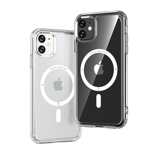Image of ONES Magnetic Case for iPhone 11 | Compatible with Magsafe, Slim Clear Shockproof Cover, [PC + TPU Hybrid] Anti-Yellowing & Anti-Fingerprint iPhone 11 Transparent Case