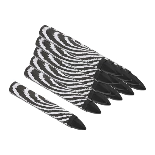 PATIKIL Lumber Marking Crayons, 16 Pcs 4.2x0.6 inch Hex Wax Tire Marker Drawing Crayons for Wood, Glass, Ceramics, Cartons, Cloth, Stone, Black