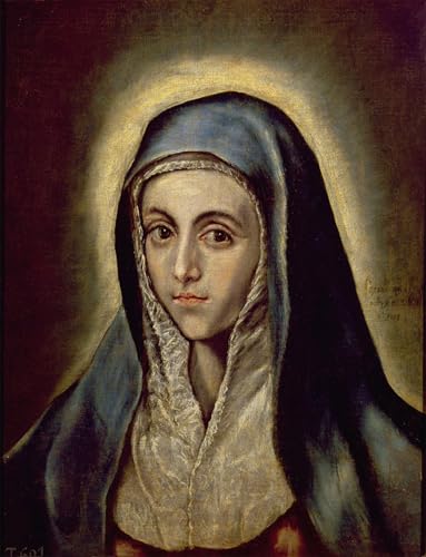 Affiche Décorative Vierge Marie El Greco graffiti impression d'art 60x90