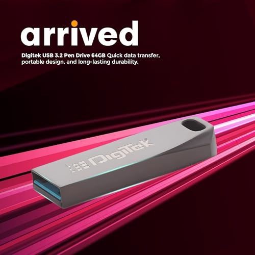 Image of Digitek (Dud 64G V3.2) USB 3.2 Flash Drive, 64GB Storage, High Speed Read & Write, Pen Drive, Magnetic, X-Ray & Temperature Resistant | Compatible with Windows & Mac OS