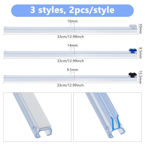 DICOSMETIC 6Pcs 3 Styles Plastic Slider Cutter 13 Inch Reusable Cling Film Slide Cutter Self-Adhesive Cutters Replacement Food Wrap Cutters Wrap Dispenser for Aluminum Foil Wax Paper - Thumbnail 2