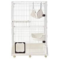 BTM 猫 ケージ キャットケージ 2段 ペットケージ キャスター付 猫ゲージ Amazon.co.jp: BTM 猫 ケージ キャットケージ 2段 ペットケージ