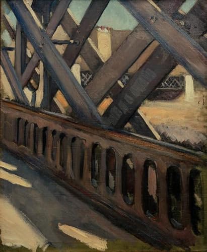 Affiche le Pont de l'Europe Gustave Caillebotte pour décoration de bureau en toile 60x90cm