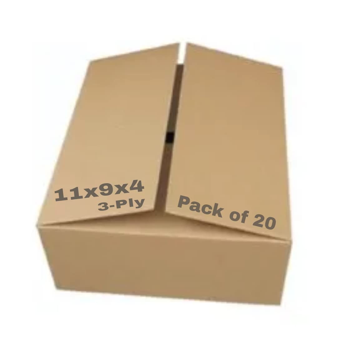 Porpoise 3-Ply 11x9x4 inch 20 piece Corrugated Box Cardboard Packing | Storing/Brown Shipping Courier Box for mailing (11 x 9 x 4 Inch_20pc) (B0C5M25H6Y) Amazon Price History, Amazon Price Tracker