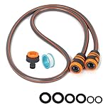 Short Hose Pipe 2.5m Garden Hose Connection Set, Small Hose Pipe Short Garden Hose and Connector, Garden Tap Connectors and Fittings Adapter, Small Hosepipe for Connect Reel Cart