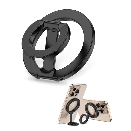 MagSafe Phone Grip Holder Dual-Sided Magnetic Finger Ring with Kickstand