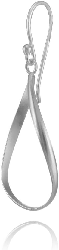 Sterling Silver Teardrop Swirl Lightweight Dangle Drop Earrings