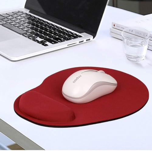 Comfort Mouse Pad Mat with Foam for Pc Laptop-Wrist Rest Mat, Comfortable Memory Foam Anti-Slip Rubber Mouse Wrist Support Pad for Working Gaming (Red) - Image 4