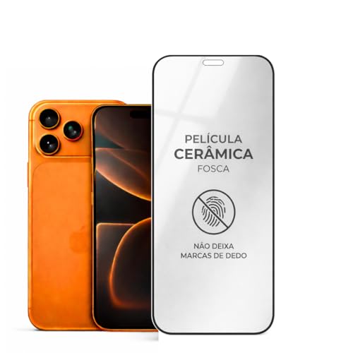 Película Cerâmica Fosca 9D Iphone X/11/12/13/14/15/16e PRO MAX Proteção Total,Anti-Riscos e Não Fica Marca de Dedo Na Tela (13 PRO MAX / 14 PLUS)