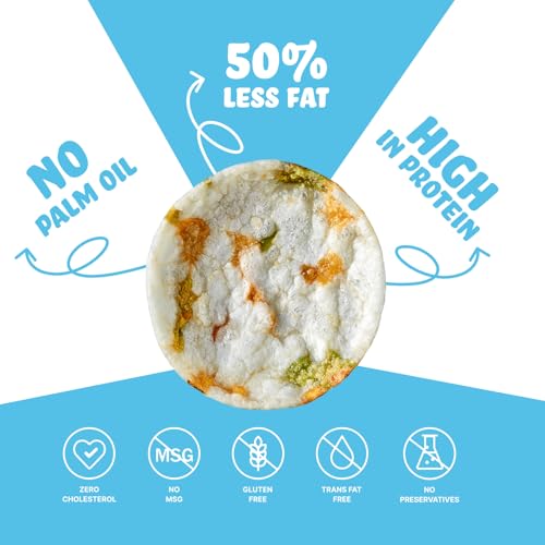 Image of BRB Rice Popped Chips | Classic Salted Flavour | Not Fried. Not Baked | High Protein | 50% Less Oil, No Palm Oil, Healthy Snack | 48g /54g Pack (weight may vary) (Pack of 2)