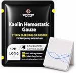 First Aid Gauze de combat rapide avancé pour le coton - Gauze hémostatique flexible - pour arrêter le kit saled Faster avec une jauge rapide - Fournitures pour trousses de survie - 3" x 12.5'