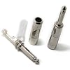 Ancable 10-Pack Audio 1/4 Plugs TS Jumbo Plugs Solder Type for Guitar, Instrument, Speaker/Microphone/Patch Cables - 6.35mm Male 1/4 Inch Phone Plug