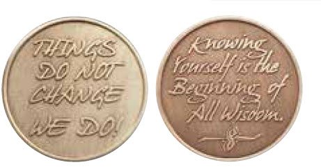 Knowing Yourself is the Beginning of All Wisdom Bronze Medallion