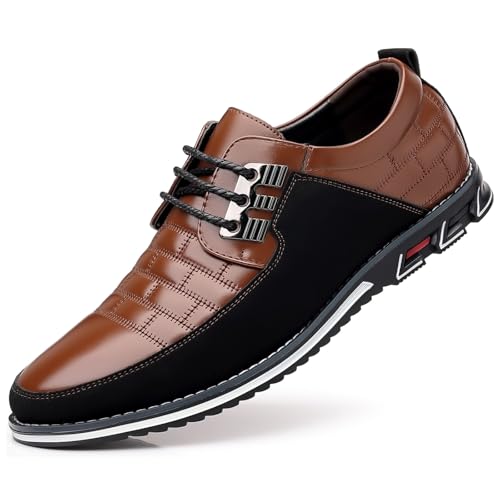 Image of Men's Premium Casual Lace Up Walking Shoes Business Driving Oxford Shoes