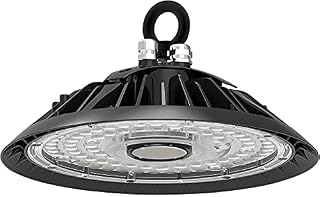 150W UFO LED High Bay Light 22500LM 0-10V Dimmable 6500K CRI80 Ultra Mini Lighting Daylight Waterproof IP65 150lm/w 360 pcs Beads Highbay Led Workshop Warehouse Lights 5 Year Warranty Lifespan 60000H